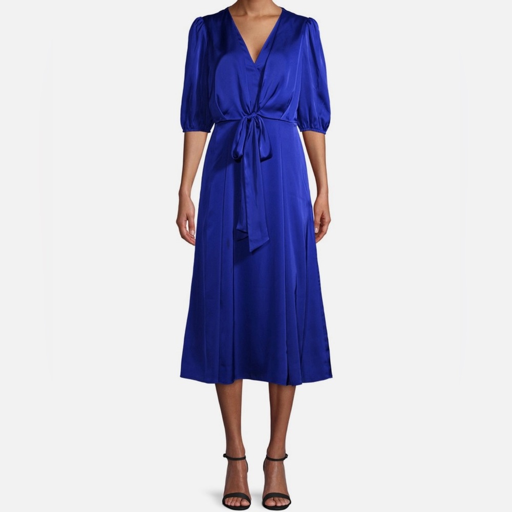 Chic Royal Blue Midi Dress